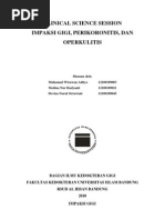 Download CSS Impaksi Gigi Perikoronitis Dan Operkulitis by Refa Setiadi SN133908180 doc pdf