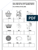 Sillabe CA, CO, CU, CI, CE