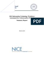 2012 Information Technology Workforce 
Assessment for Cybersecurity (ITWAC) 
Summary Report