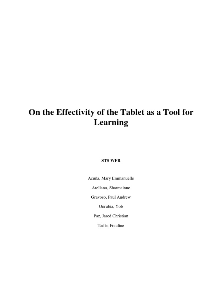 Tablet PCs: Enhancing Student Learning | PDF | Personal Computers ...