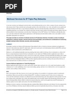 Multicast Services For IP Triple-Play Networks: White Paper