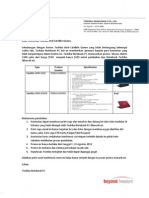 Toshiba Satellite Queue Official Letter