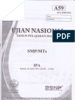Pembahasan Soal UN IPA SMP 2012 (Paket A59)