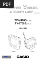 Casio TVC LCD 4,0'' TV-M420S, 8700S Service Manual