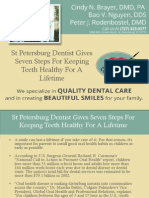 St Petersburg Dentist Gives Seven Steps for Keeping Teeth Healthy for a Lifetime