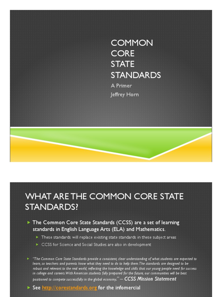Common core state standards writing