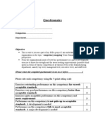 Competency Mapping Questionnaire 256