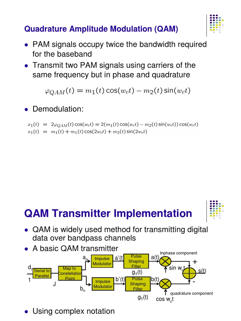 Quadrature Amplitude Modulation (QAM) | PDF | Modulation | Electronics