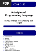 COMP 3190: Principles of Programming Language