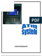 Download Project Report on ATM System by Kumar Siva SN133970440 doc pdf