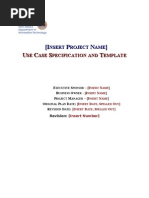 UseCase Specification Template