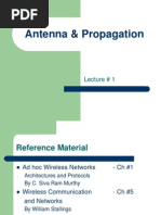 Antenna & Propagation: Lecture # 1