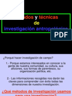 Técnicas de Investigación Antropológica