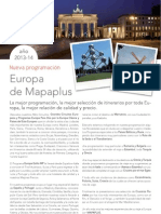 Circuitos organizados por Europa 2013. Mapaplus