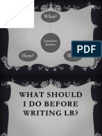 What?: Literature Review