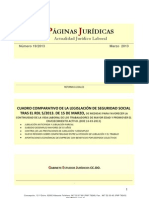 Cuadro Comparativo de La Legislacion de Seguridad Social Tras El RDL 5-2013 de 15 de Marzo