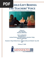 Download No Child Left Behind The Teachers Voice by Minnesota 2020 SN13399406 doc pdf