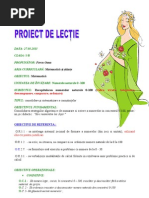 Proiect De Lectie I