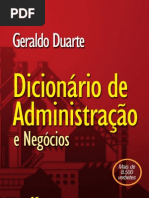 dicionário de administração e negócios - geraldo duarte