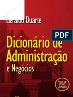 dicionário de administração e negócios - geraldo duarte