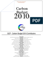 Carbon Budget: Budget10 Released On 5 December 2011 PPT Version 8 December 2011
