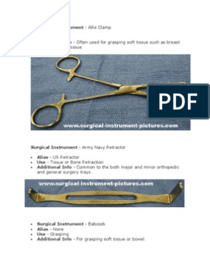 Orthopedic surgical instruments pictures and names pdf