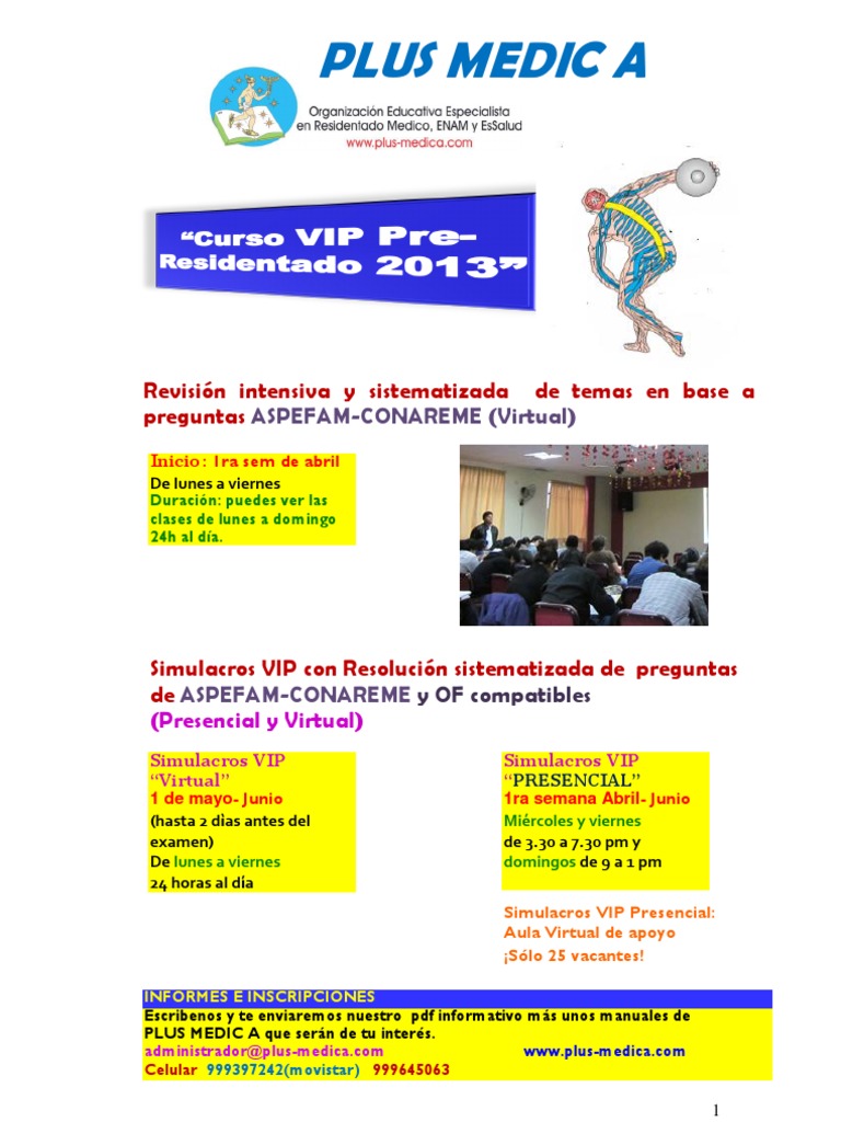 Curso Vip Pre Residentado Medico 2013 Plus Medic A | PDF