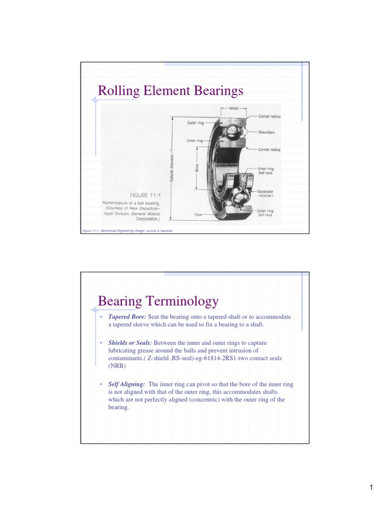 Rolling Element Bearings Overview | PDF