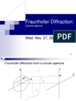 Fraunhofer Diffraction Circular Aperture
