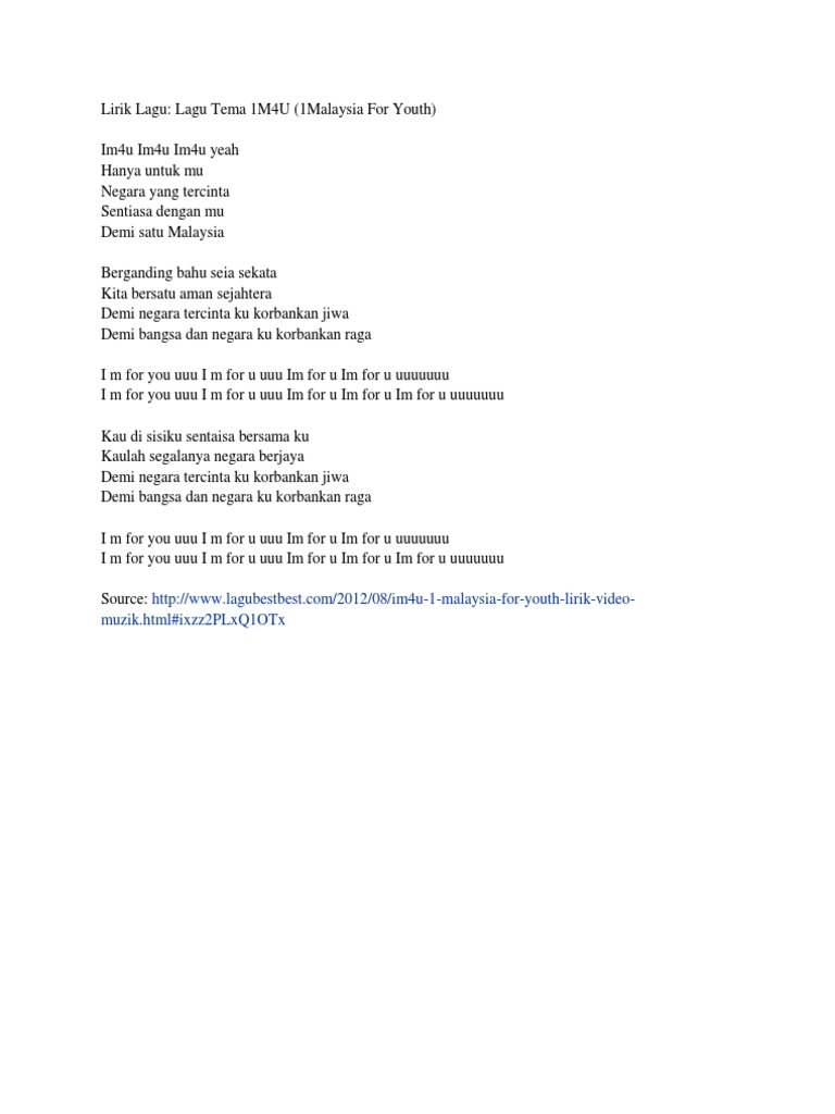 Lirik Lagu Im4u
