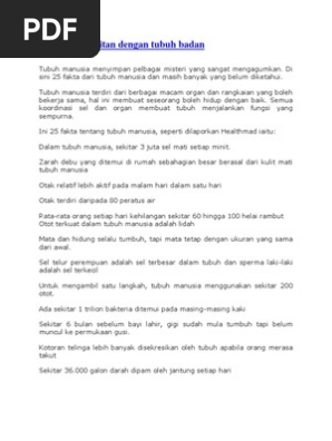 Perkara Berkaitan Tubuh Badan Pdf