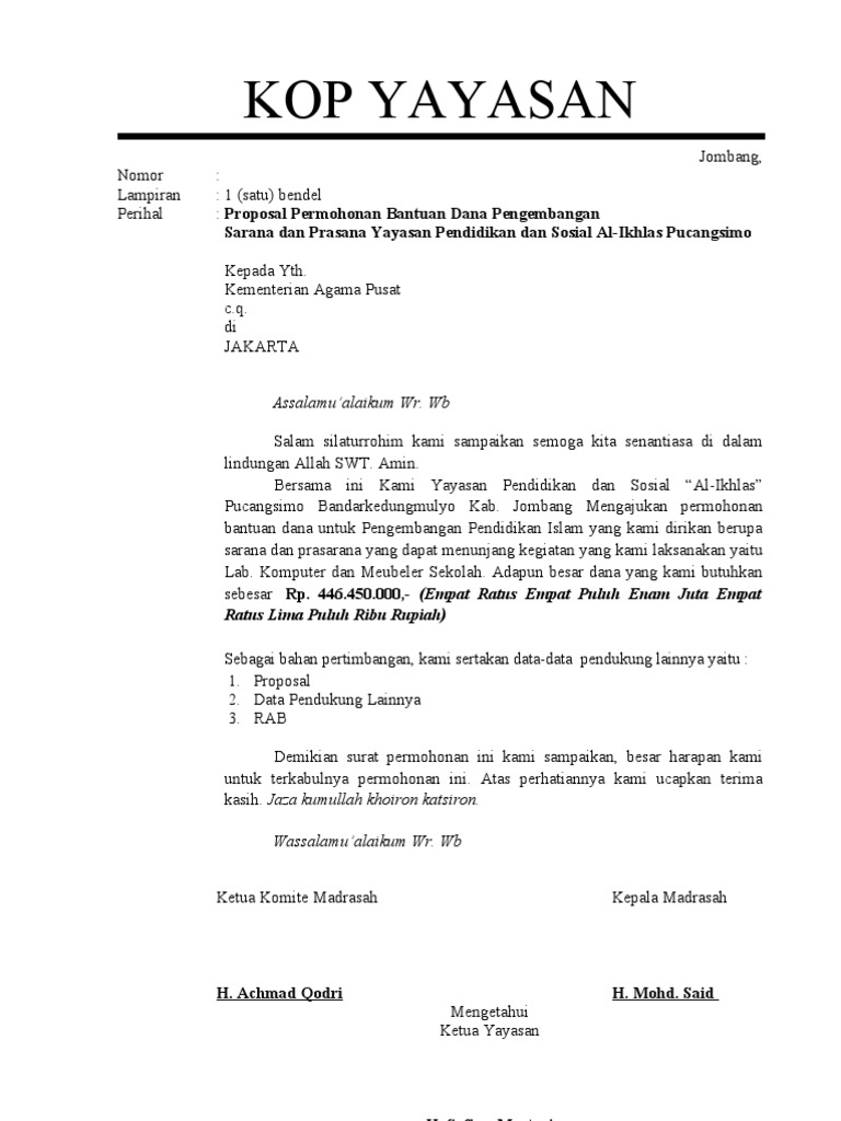 Proposal Bantuan Alat Olahraga Doc Download Riddhika S Blog