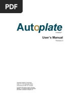 Auto Plate Manual