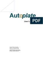 Auto Plate Manual