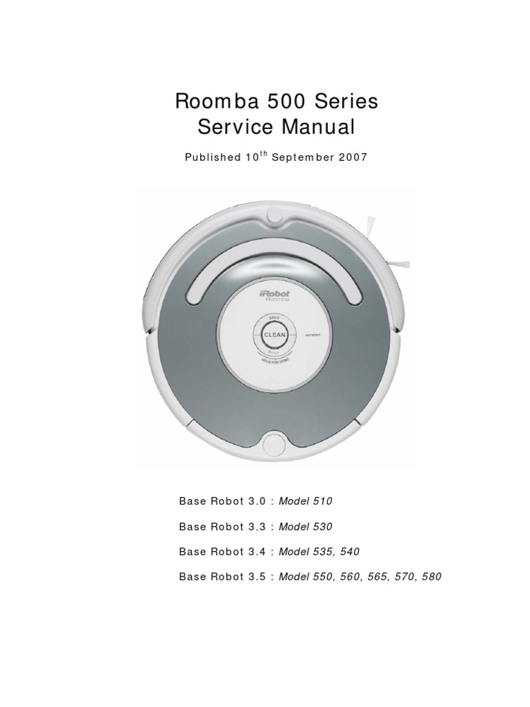 IROBOT Roomba 500 Series Service Manual test repair | Battery Charger |  Battery (Electricity)