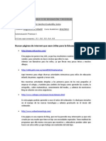 PRÁCTICAS DEL MÓDULO II DE EDUCACIÓN Y SOCIEDAD (Páginas de Internet)