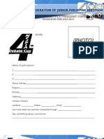 4th Debate Cup Application Form- ANC