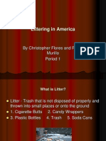 Littering in America: by Christopher Flores and Pedro Murillo Period 1