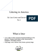 Littering Habbits in America PPT #7