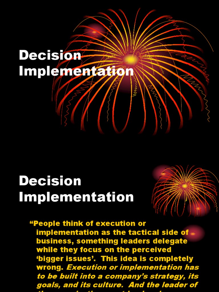 Decision Implementation | PDF | Competence (Human Resources) | Leadership