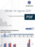 Informe de Datos de Ingreso 2013 PDF