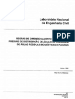 LNEC ITE 31-2006 - Regras de dimensionamento dos sistemas prediais de distribui��o de �gua e de drenagem de �guas residuais e pluviais