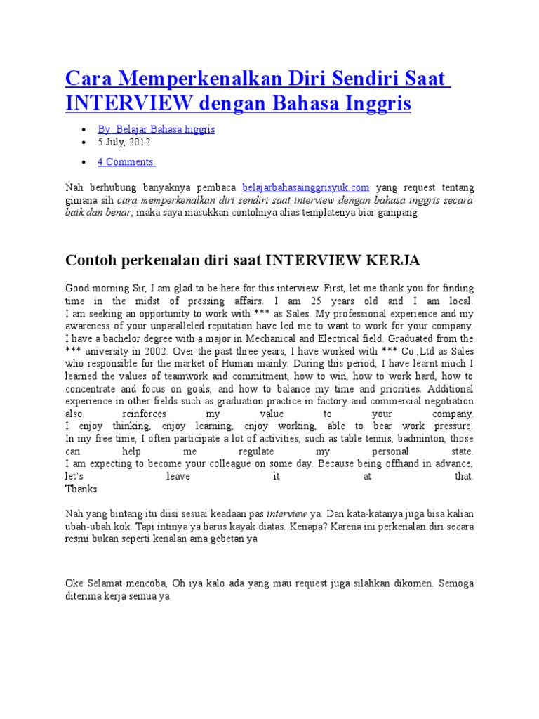 Cara Memperkenalkan Diri Sendiri Saat INTERVIEW dengan Bahasa Inggris.doc