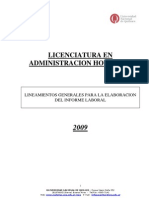 Lineamientos Para Elaborar Informe LABORAL - 2009