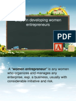 Steps in Developing Women Entrepreneurs