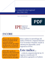 Indice de Competitividad Regional (INCORE) 2012 - IPE