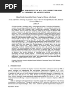 Download MEASURING THE PERCEPTION OF MALAYSIAN SME TOWARDS E-COMMERCE AS AN INNOVATION by fairus SN13407663 doc pdf