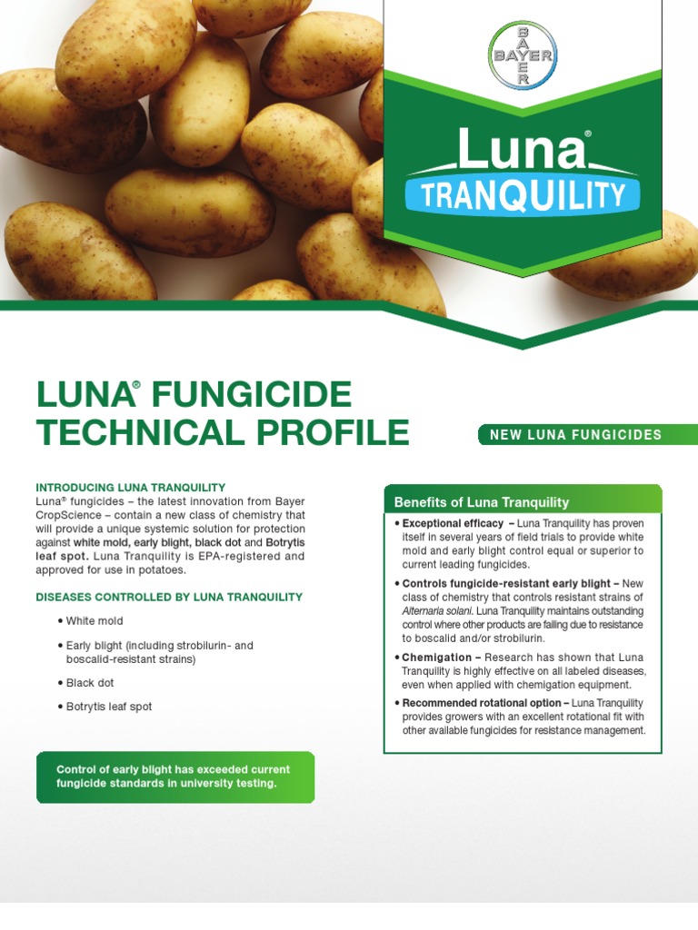 Luna Potato Fungicide 2012 Product Guide Fungicide Fungus