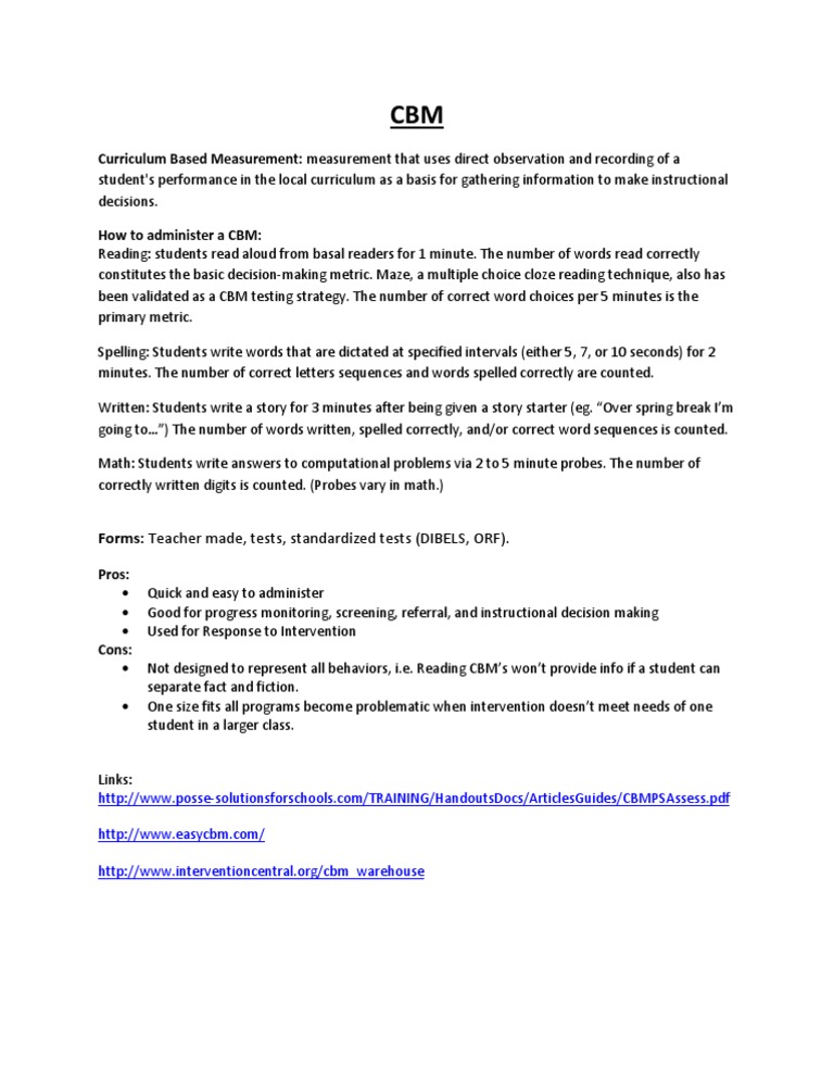 CBM Strategies in Special Education | PDF | Career & Growth | Computers