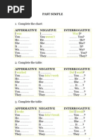 PAST SIMPLE (Recomendado para 2º ESO)